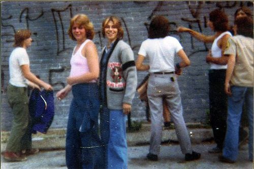 Palmer Street Gaylords painting a mural